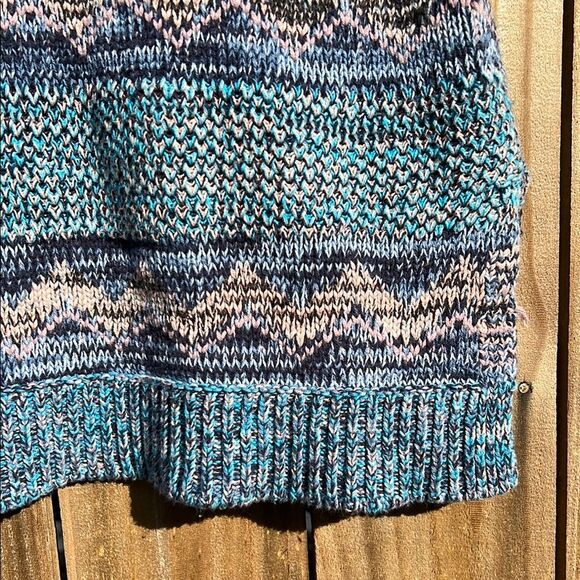 Coldwater Creek Women’s Blue Crewneck Sweater Geometric Patterns Sleeveless Fall - Picture 11 of 16